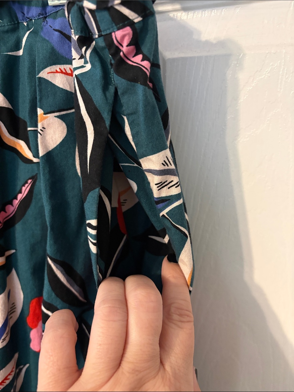 Eloquii Teal Floral Skirt -18 - Picture 3 of 3